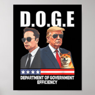 D.o.g.e. Ministerium für Regierungseffizienz Poster