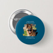 D Pet Photo Funny Dog Dad Button (Vorne & Hinten)