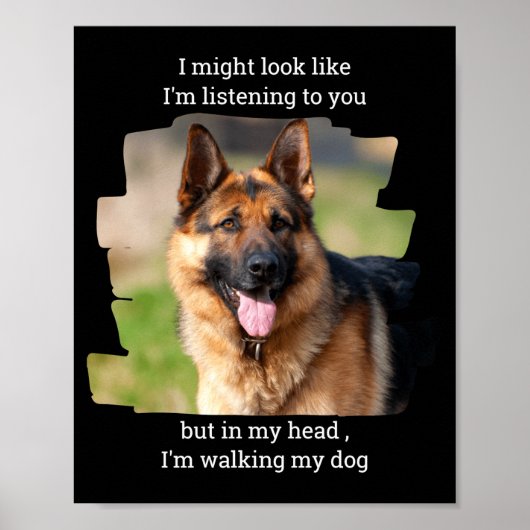 D Pet Photo Funny Dog Dad Poster (Vorne)