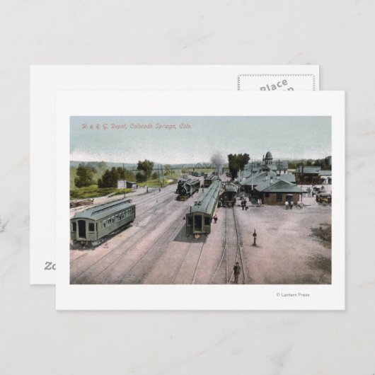 D & R G Bahndepot Postkarte (Vorne/Hinten)