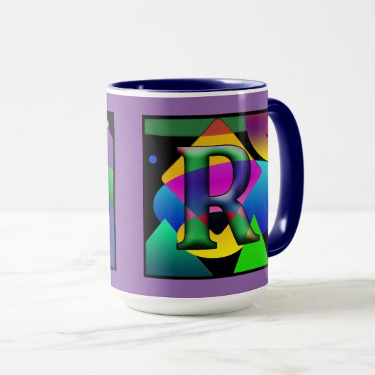 D & R Monogram Cofee-Tasse Tasse (VorderseiteRechts)