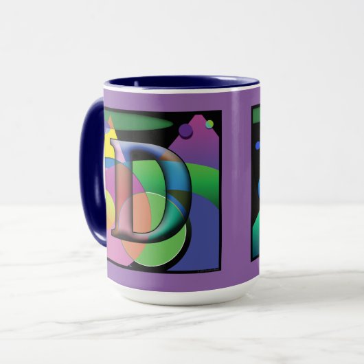 D & R Monogram Cofee-Tasse Tasse (Vorderseite Links)