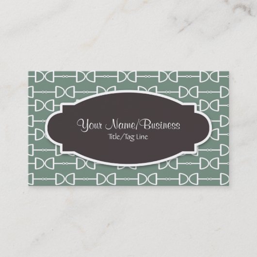 D-Ring Snaffle Horse Bit in Olive Business Telefonnummerkarte (Vorderseite)