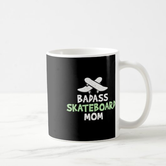 D Skateboard-Mutter Skaten Skateboarderin Kaffeetasse (Rechts)