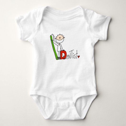 D steht für Zahnarzt Baby Strampler (Vorderseite)