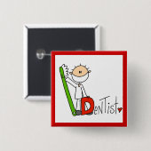 D steht für Zahnarzt Button (Vorne & Hinten)