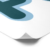 D - Taube, Olivenzweig, Frieden Poster (Ecke)