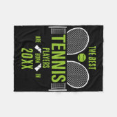 D Tennis Birth Year Name Birthday Fleecedecke (Vorderseite (Horizontal))