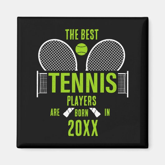 D Tennis Birth Year Name Birthday Magnet (Vorne)