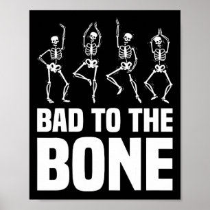 D To The Bone Skelett Lustiges Halloween-Skelett Poster