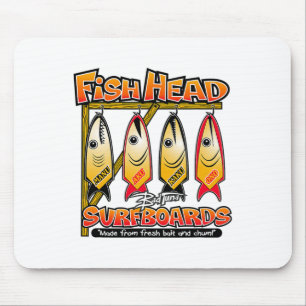 D Tuna Fish Head Surfboards Insel-Surfen für Surfe Mousepad