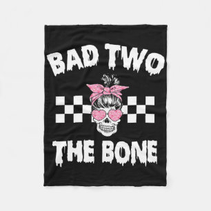 D Two The Bone Geburtstag 2. Halloween 2 Jahre alt Fleecedecke