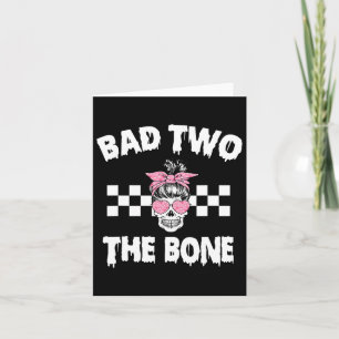 D Two The Bone Geburtstag 2. Halloween 2 Jahre alt Karte