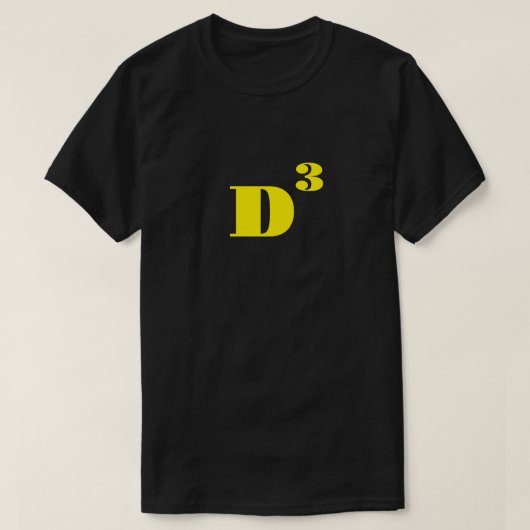 D zu Wörtern des dritten Powers D T-Shirt (Design vorne)