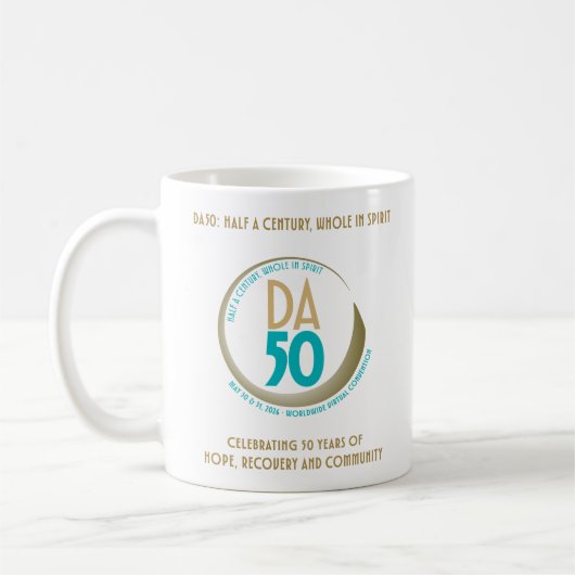 DA50 Worldwide Virtual Convention Tasse in Gold/Te (Links)