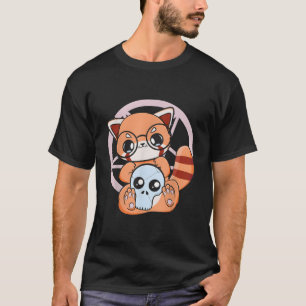 DãA De Los Muertos Roter Panda Mexiko Pyjama Past T-Shirt