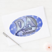 DA ACRONYM LOGO DOKTOR DER AKUPUNKTUR OVALER AUFKLEBER (Umschlag)