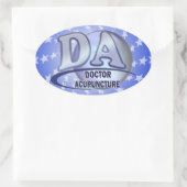 DA ACRONYM LOGO DOKTOR DER AKUPUNKTUR OVALER AUFKLEBER (Tasche)