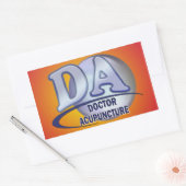 DA ACRONYM LOGO DOKTOR DER AKUPUNKTUR RECHTECKIGER AUFKLEBER (Umschlag)