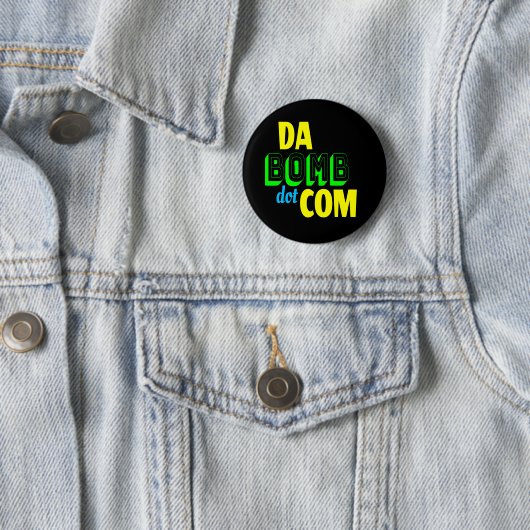 Da Bomb dot com Novelty Funny Retro 90s Button (Beispiel)