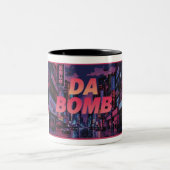 DA BOMB Vaporwave Tasse - Retro Neonästhesie Cup (Mittel)