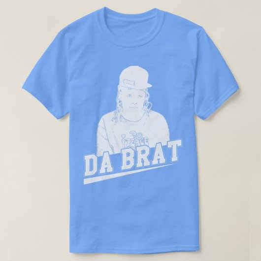 Da Brat weißes Retro T-Shirt (Design vorne)