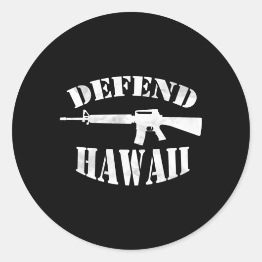 Da Bruddah Defend Hawaii Gray Small Runder Aufkleber (Vorderseite)