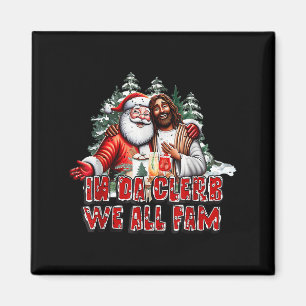Da Clerb wir alle fühlen Jesus Santa Funny Weihnac Magnet