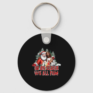 Da Clerb wir alle fühlen Jesus Santa Funny Weihnac Schlüsselanhänger