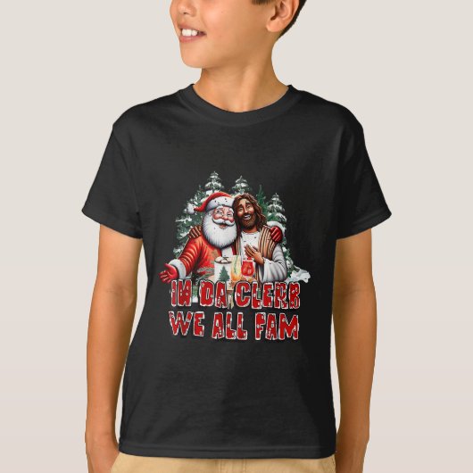 Da Clerb wir alle fühlen Jesus Santa Funny Weihnac T-Shirt (Vorderseite)
