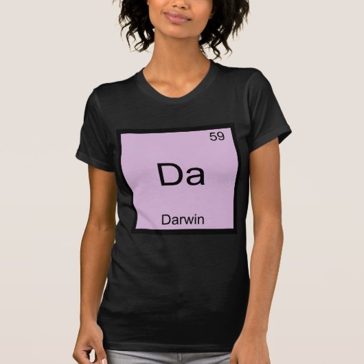 Da - Darwin Funny Chemistry Element Symbol T-Shirt (Vorderseite)