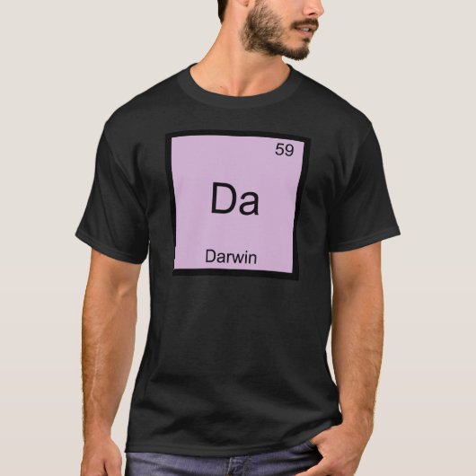 Da - Darwin Funny Chemistry Element Symbol T-Shirt (Vorderseite)