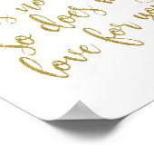 Da der Ozean hat kein Ende Gold Glitzer 8x10 Zeich Poster (Ecke)