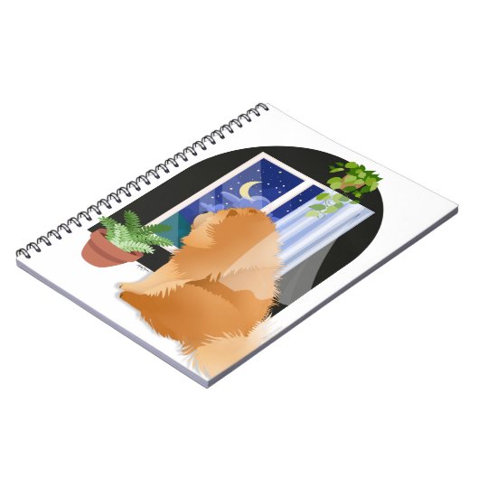 DA DRAUSSEN IRGENDWO Chow Spiralnotebook Notizblock (Linke Seite)