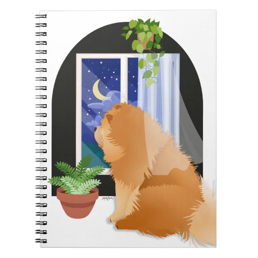 DA DRAUSSEN IRGENDWO Chow Spiralnotebook Notizblock (Vorderseite)