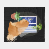 DA DRAUSSEN IRGENDWO Chow Vlies Decke schwarz (Vorderseite (Horizontal))