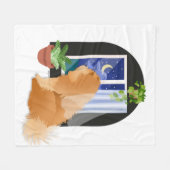 DA DRAUSSEN IRGENDWO Chow Vlies Decke weiß (Vorderseite (Horizontal))