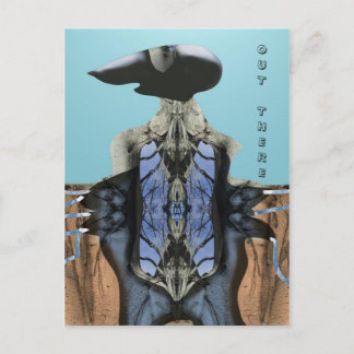 DA DRAUSSEN POSTKARTE