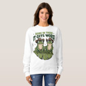 Da drin wird das Sweatshirt noch schlimmer (Vorne ganz)