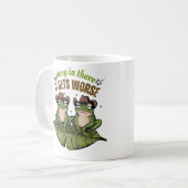 Da drin, wird es noch schlimmer - Frosch-Tasse Kaffeetasse (Vorderseite Links)