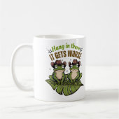 Da drin, wird es noch schlimmer - Frosch-Tasse Kaffeetasse (Links)