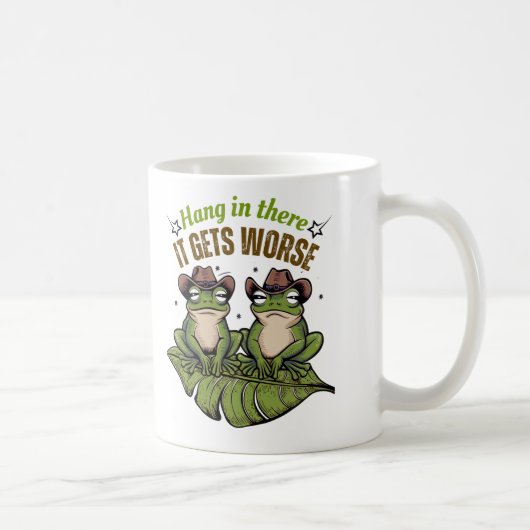 Da drin, wird es noch schlimmer - Frosch-Tasse Kaffeetasse (Rechts)