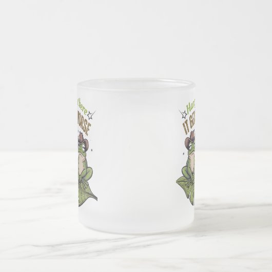 Da drin, wird es noch schlimmer - Frosch-Tasse Mattglastasse (Mittel)