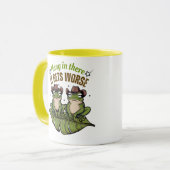 Da drin, wird es noch schlimmer - Frosch-Tasse Tasse (Vorderseite Links)
