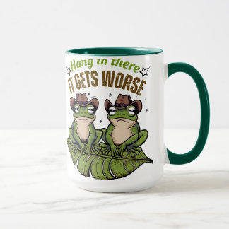 Da drin, wird es noch schlimmer - Frosch-Tasse Tasse