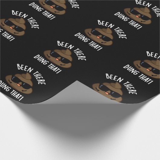 Da Dung, dass lustige Kack Pun Dark BG Geschenkpapier (Ecke)