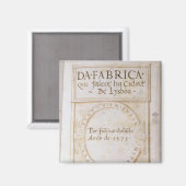 Da Fabrica que falece ha Cidade de Lysboa' Magnet (Vorderseite/Rückseite)