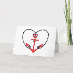 DA FÜR MICH IMMER-MEIN ANCHOR-I LIEBE "YOU" DANKESKARTE