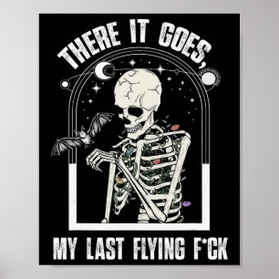 Da geht es um mein letztes Fliegen Halloween Skele Poster