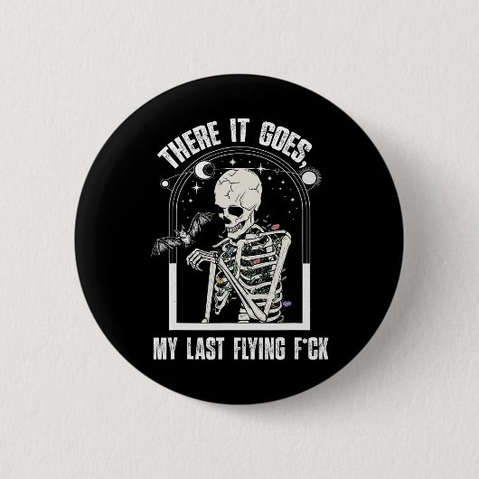 Da geht es um mein letztes Flying Funny Halloween Button (Vorderseite)
